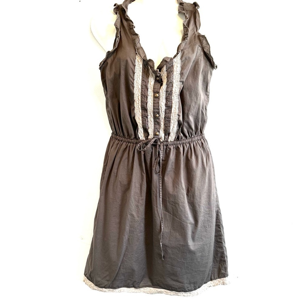 Converse One Star Gray and White Tunic Ruffle Dress S